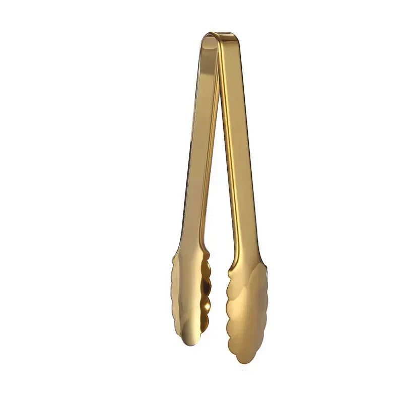 Golden Stainless Steel Food Tongs Kitchen Utensils Serving Tong | Stornfield