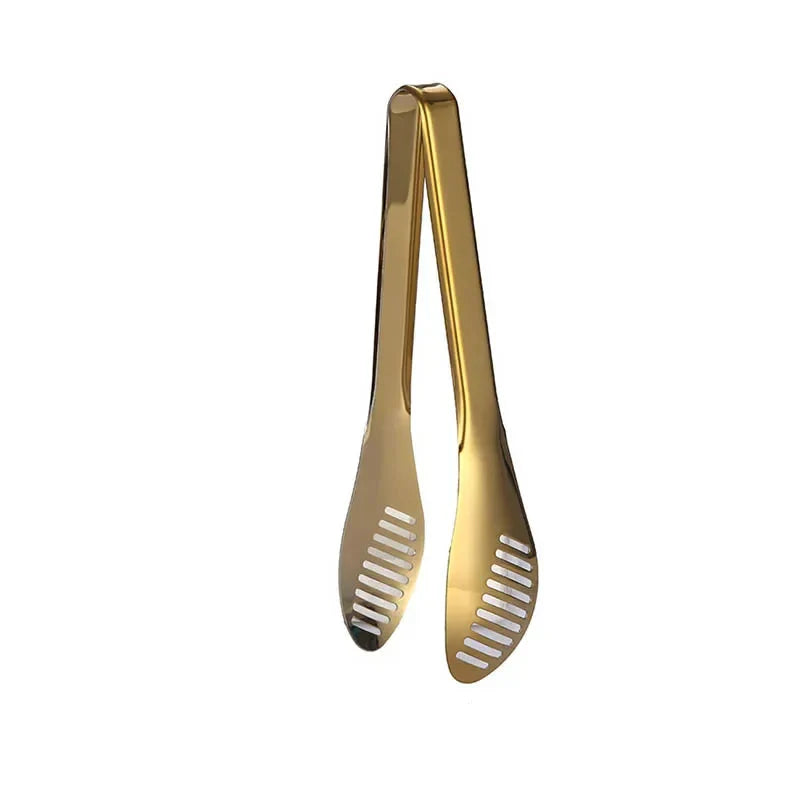 Golden Stainless Steel Food Tongs Kitchen Utensils Serving Tong | Stornfield