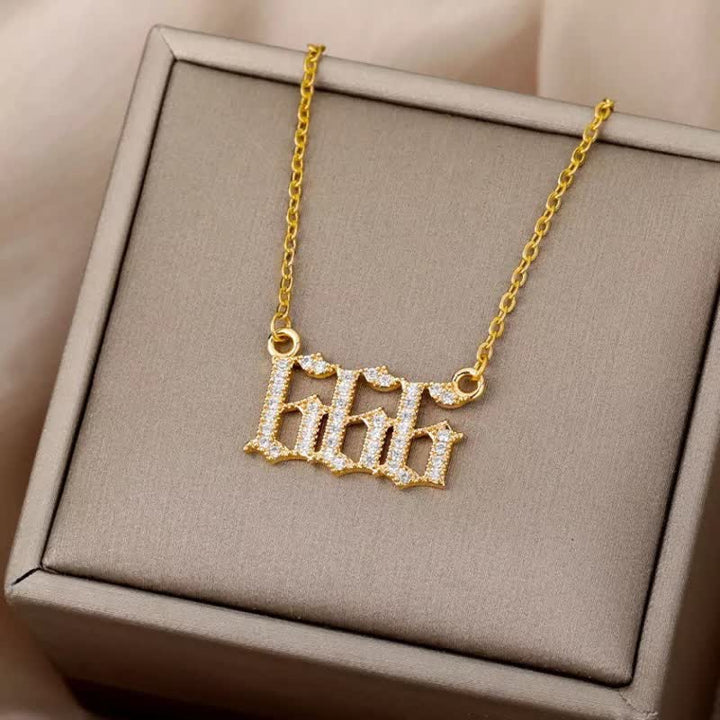 Stornfield | English Number Zircon Necklace – Seraphina