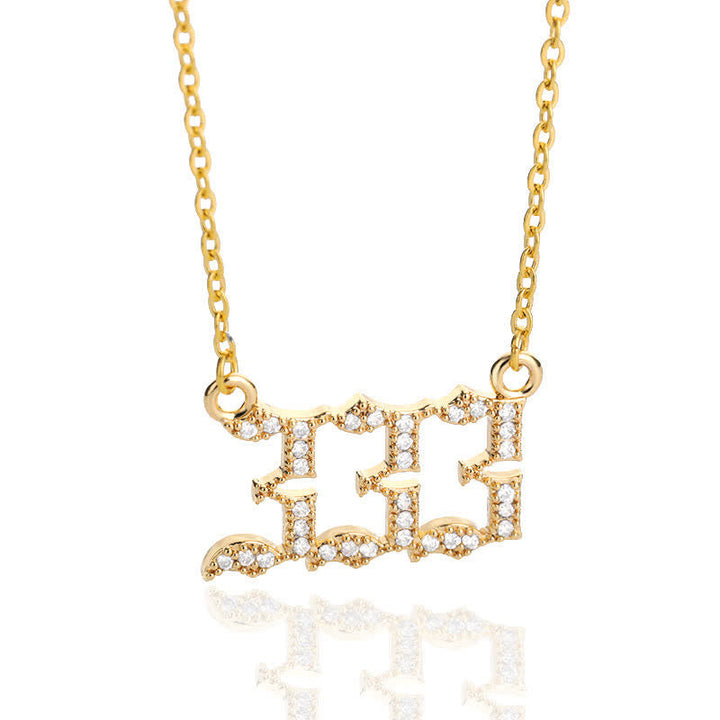 Stornfield | English Number Zircon Necklace – Seraphina