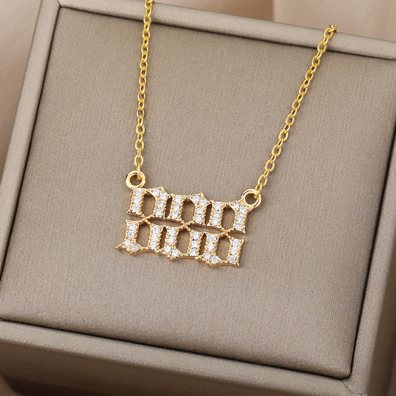 Stornfield | English Number Zircon Necklace – Seraphina