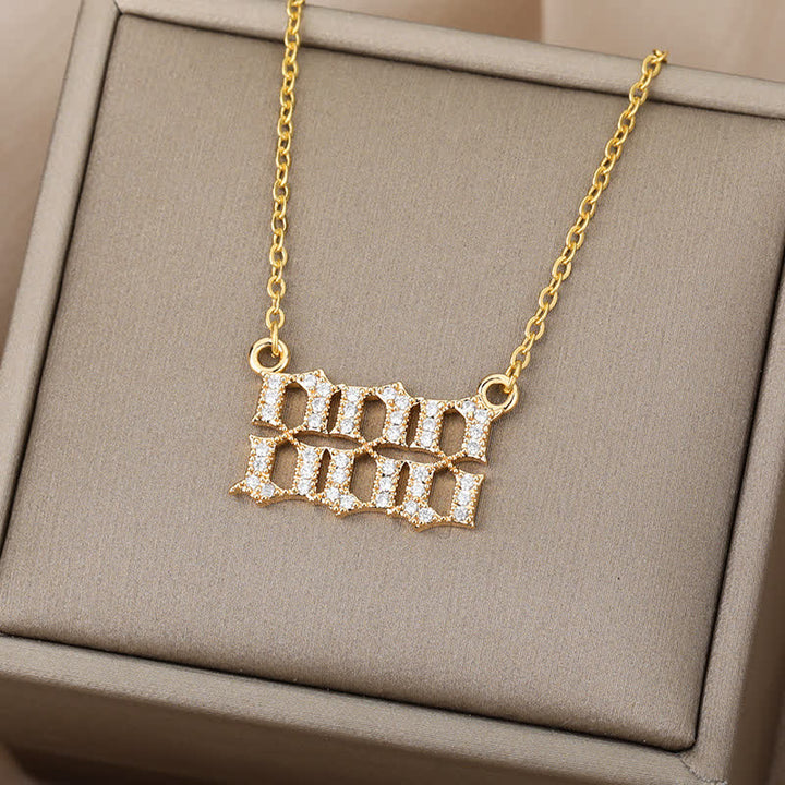 Stornfield | English Number Zircon Necklace – Seraphina
