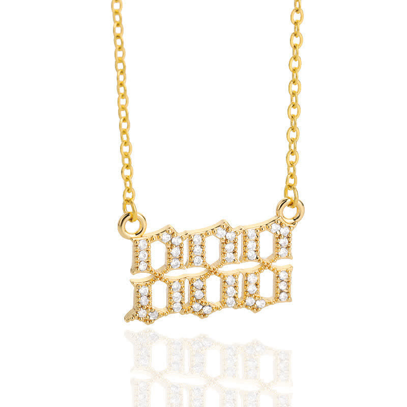 Stornfield | English Number Zircon Necklace – Seraphina