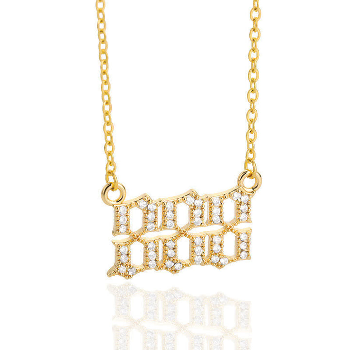 Stornfield | English Number Zircon Necklace – Seraphina