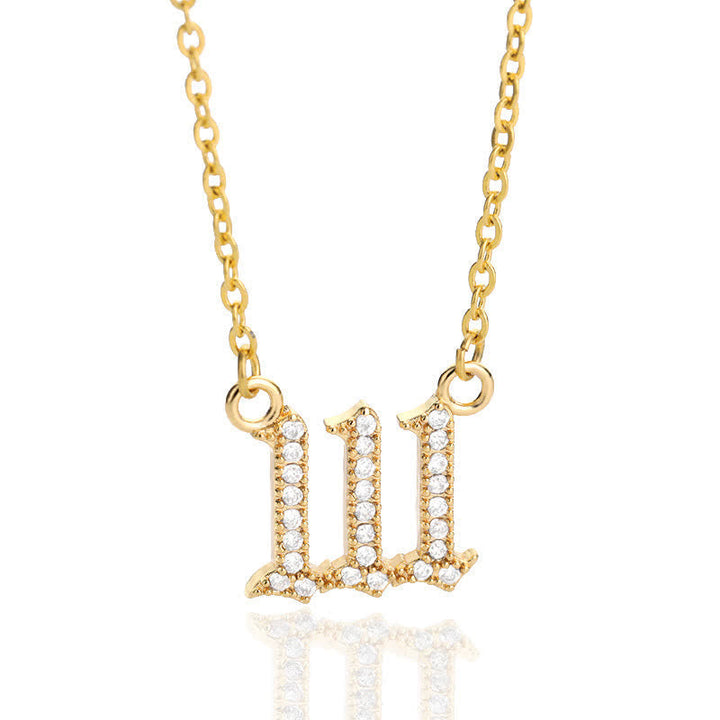 Stornfield | English Number Zircon Necklace – Seraphina