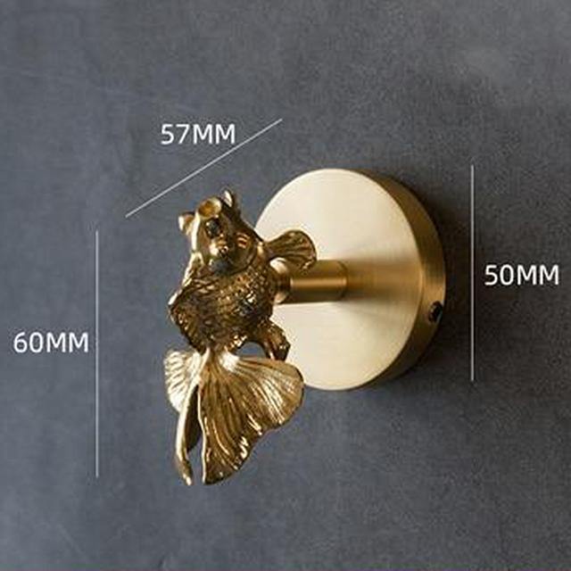 Golden Brass Wall Hooks – Handmade Animal Designs for Stylish Wall Decoration | Stornfield