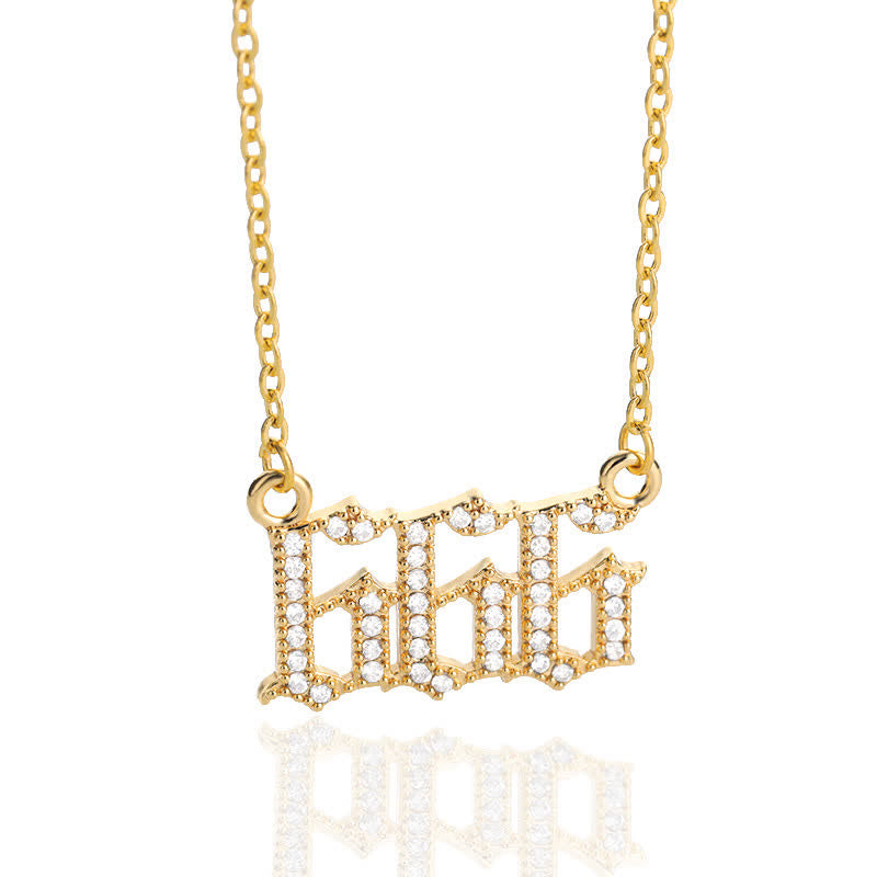 Stornfield | English Number Zircon Necklace – Seraphina