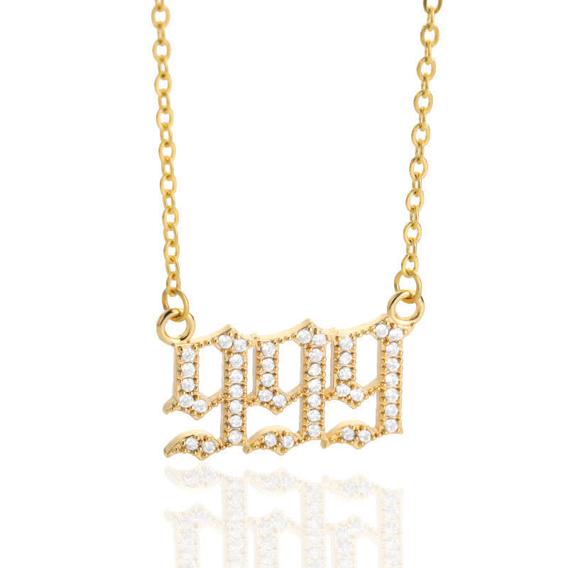 Stornfield | English Number Zircon Necklace – Seraphina