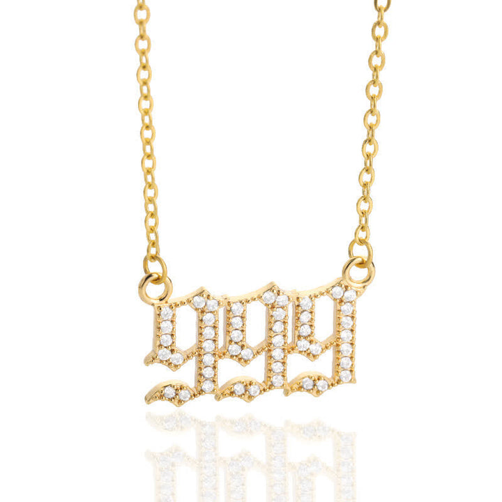 Stornfield | English Number Zircon Necklace – Seraphina