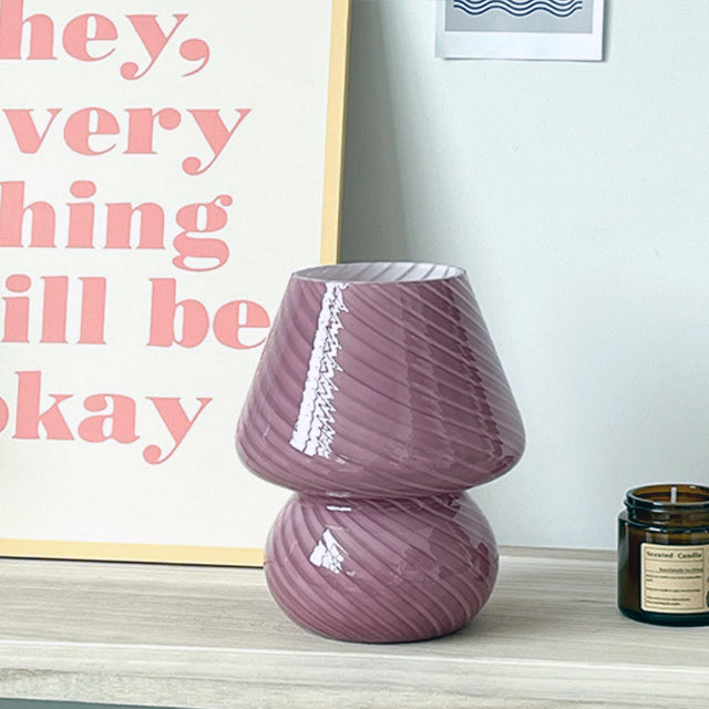 Stornfield | Mushroom-shaped Glass LED Desk Lamp
