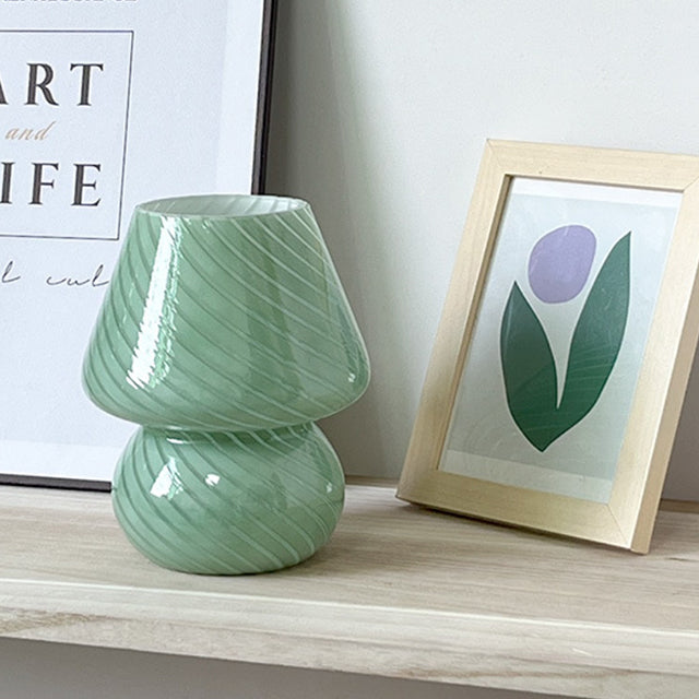 Stornfield | Mushroom-shaped Glass LED Desk Lamp