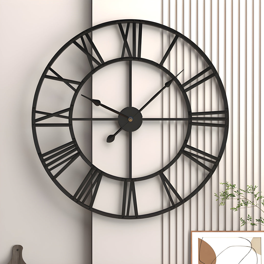 Stornfield | Iron Wall Clock with Roman Numerals