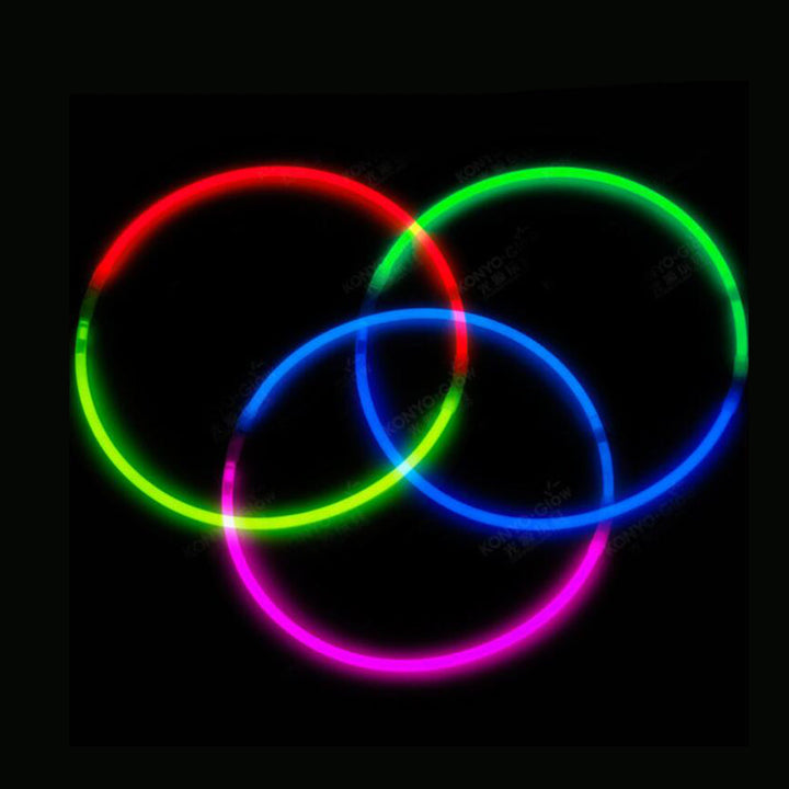 Glow Necklace Tri-color (50 pieces), 5 x 580 mm | Stornfield