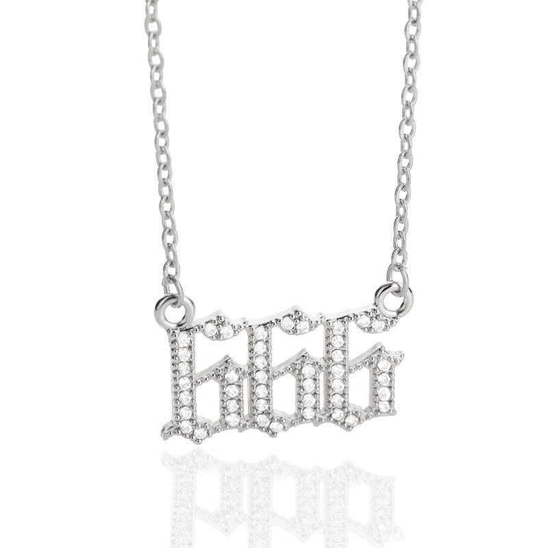 Stornfield | English Number Zircon Necklace – Seraphina