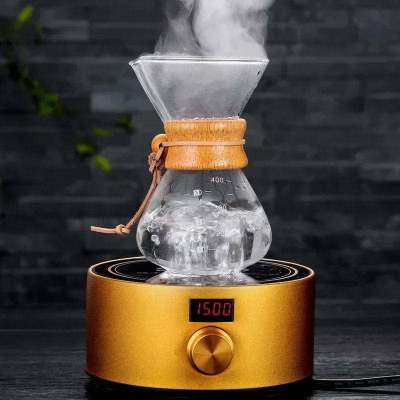 Hand Glass Coffee Kettle with Stainless Steel Filter Drip Brewer Coffee | Stornfield