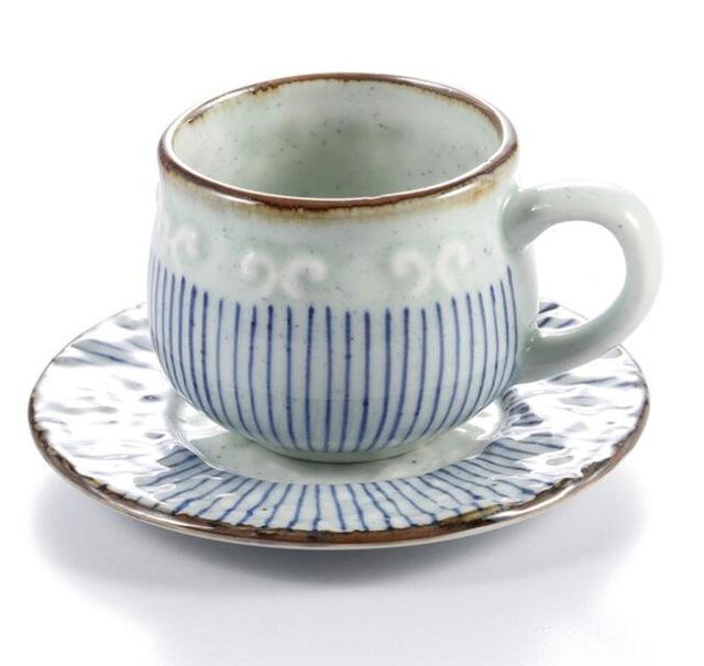 Hand Painted Lattice Pattern Teacup | Stornfield