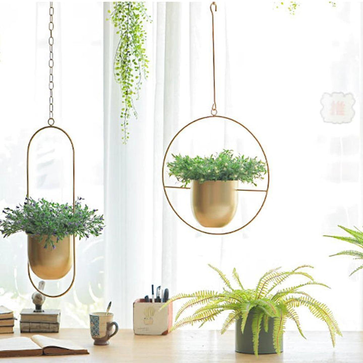 HaloRing Hanging Plant Holder – Metal Hanging Planter for Indoor and Outdoor | Stornfield