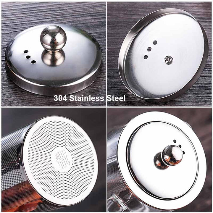 Heat Resistant Borosilicate Glass Teapot With Tea Infuser Filter Tea Kettle Oolong Teapot | Stornfield