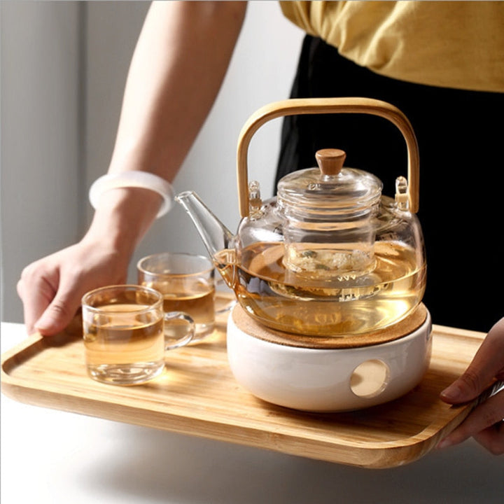 Heat Resistant Clear Borosilicate Glass Teapot Clear Japanese Style Tea Pot Infuser | Stornfield