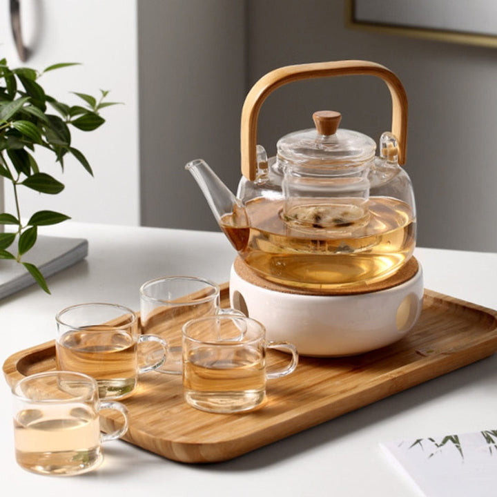 Heat Resistant Clear Borosilicate Glass Teapot Clear Japanese Style Tea Pot Infuser | Stornfield