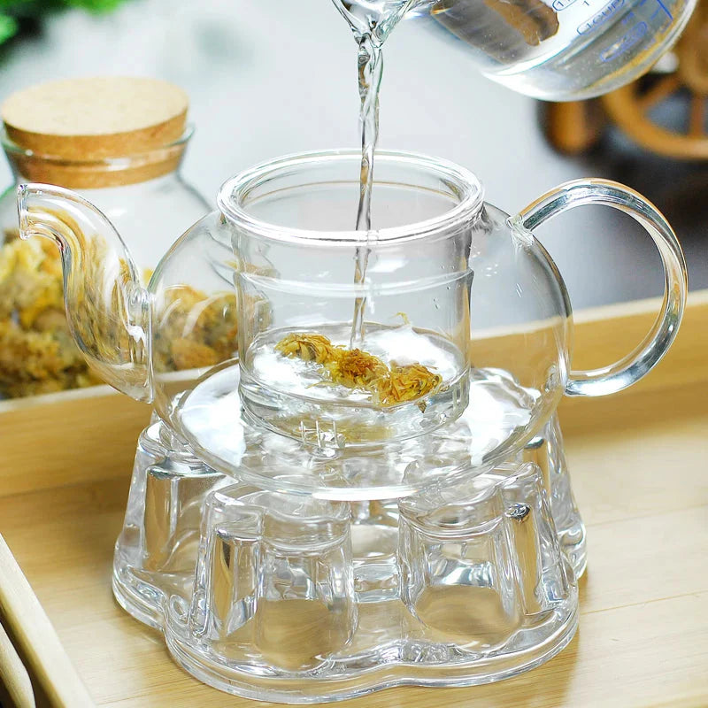 Heat Resistant Glass Tea Pot Glass Teapot with Infuser Tea Pot Set | Stornfield