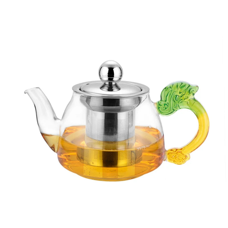 Heat-Resistant Glass Tea Bottle with Stainless Steel Infuser | Stornfield