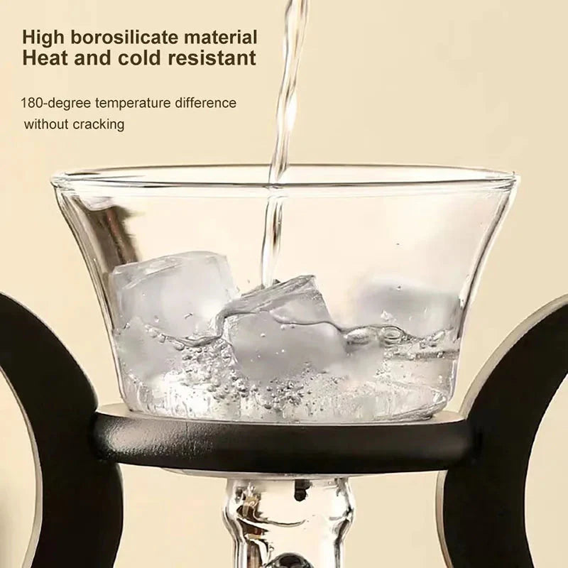 Heat Resistant Glass Tea Set featuring a Magnetic Water Rotating Cover | Stornfield