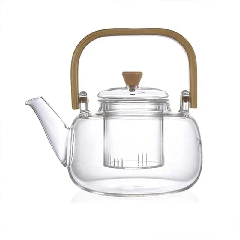 Heat-resistant Glass Teapot with Ceramic Stand | Stornfield