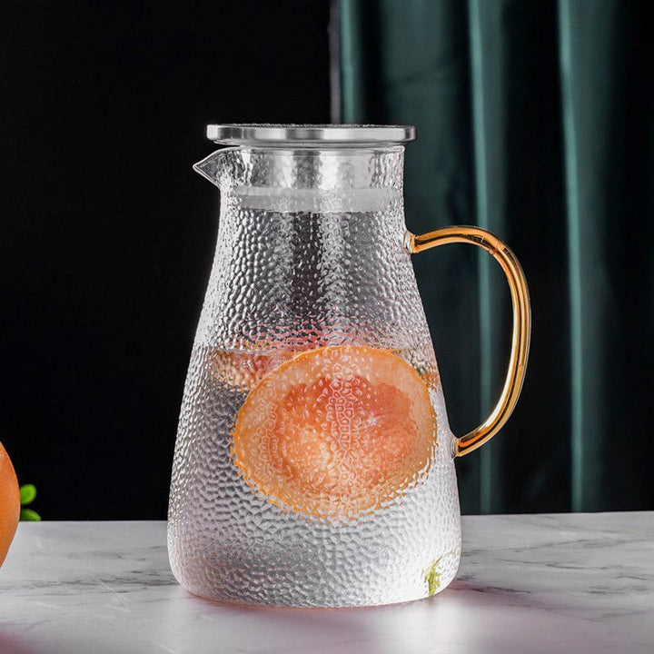 Versatile heat-resistant glass jug with elegant wooden lid | Stornfield