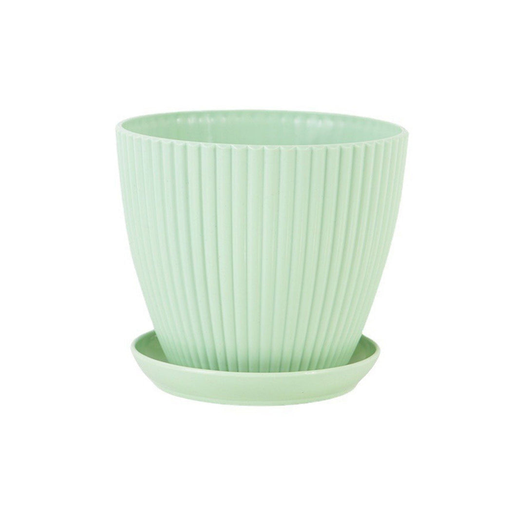 Home Garden Plant Pot With Tray - Modern Plastic Design | Stornfield