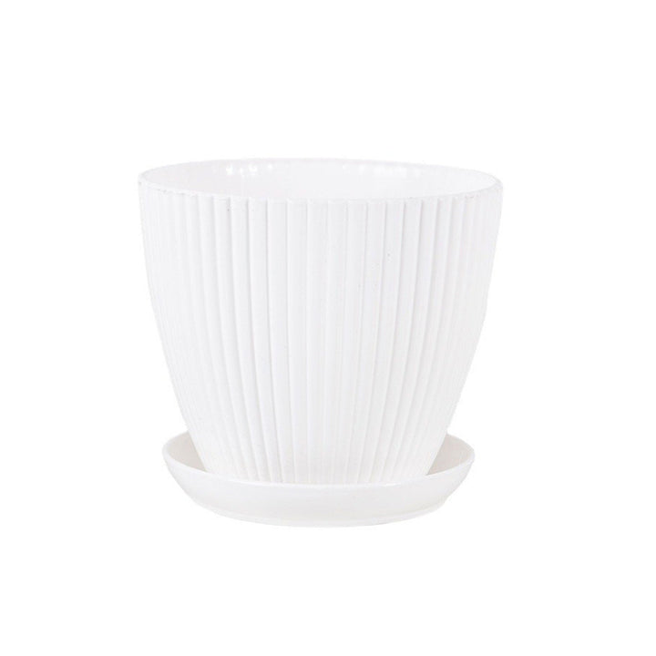 Home Garden Plant Pot With Tray - Modern Plastic Design | Stornfield