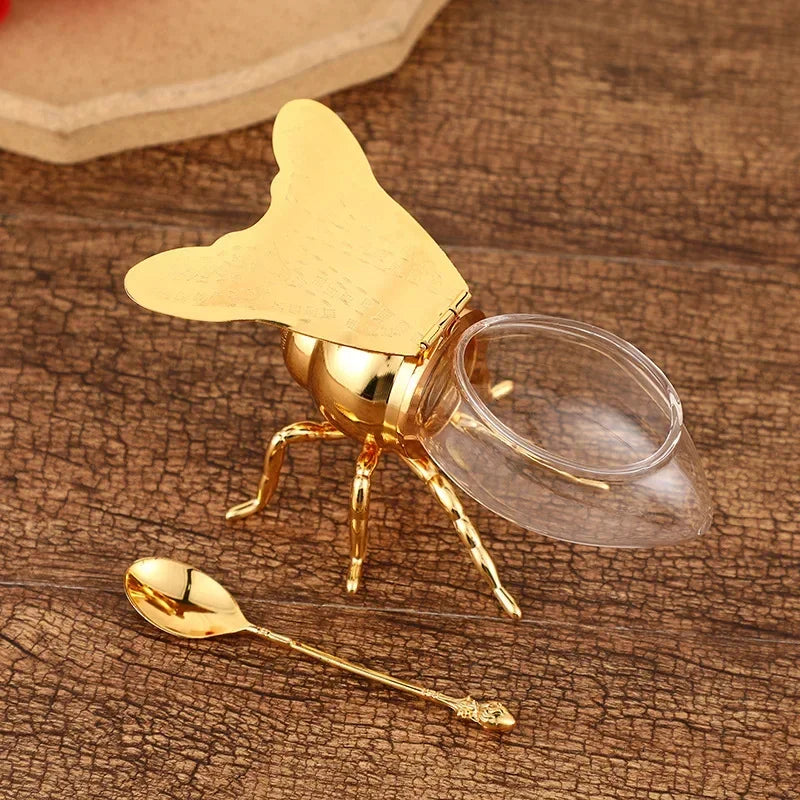 Stornfield | Honey Bee Sugar Pot with Spoon Kitchen Container Tableware
