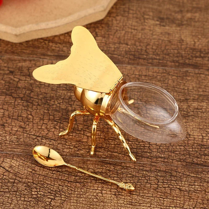 Stornfield | Honey Bee Sugar Pot with Spoon Kitchen Container Tableware