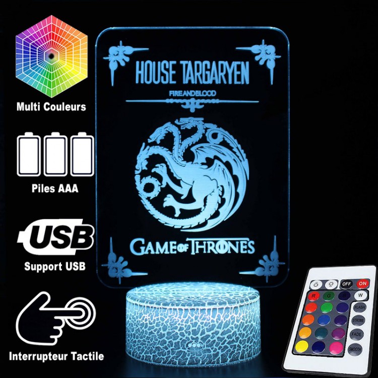 Stornfield | Lampe 3D Game Of Thrones Maison Targaryen