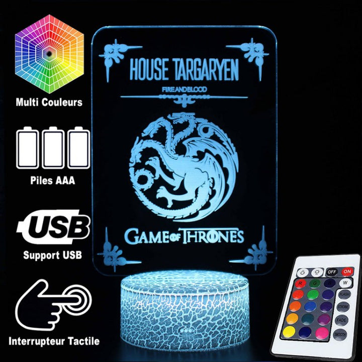 Stornfield | Lampe 3D Game Of Thrones Maison Targaryen