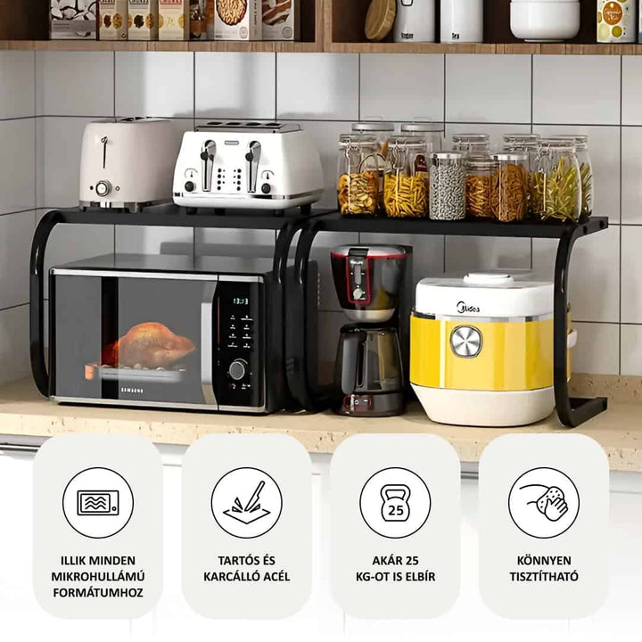 SpaceRack™ Kitchen Shelf 2 Levels Without Drilling | Stornfield