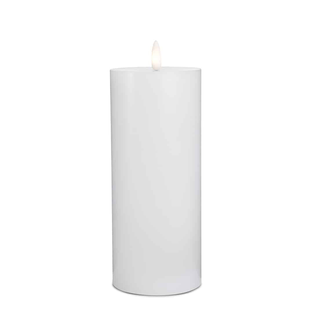 LED Candle (1 piece) with realistic 3D flame 7.5 x 20 cm | Stornfield