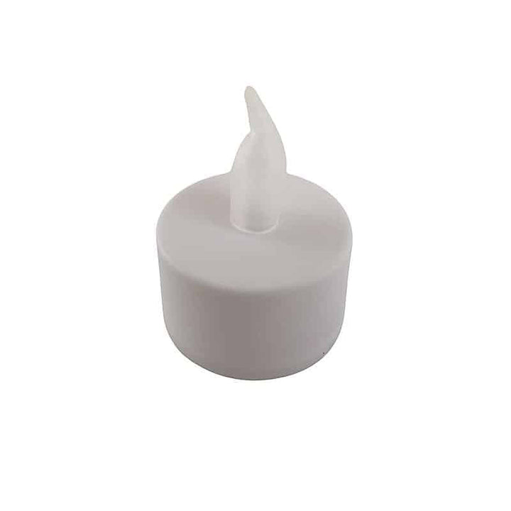 LED tealight 12 pcs. in white with flame (including batteries) | Stornfield