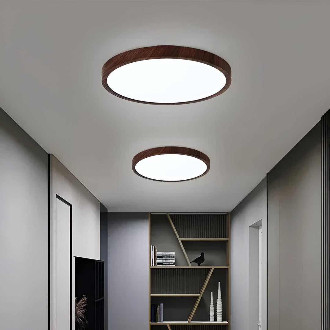 GrainGlow Light - Modern Ultra-Thin Wood Ceiling Light | Stornfield