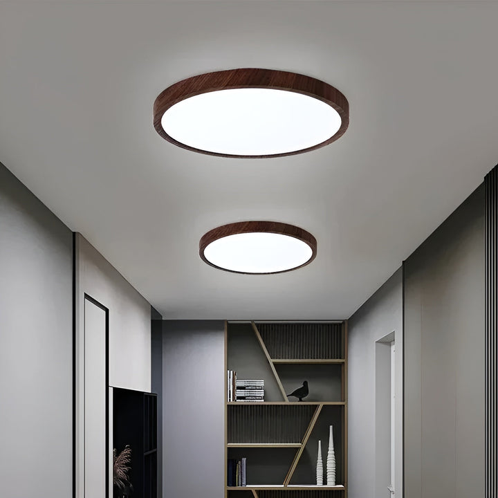 GrainGlow Light - Modern Ultra-Thin Wood Ceiling Light | Stornfield