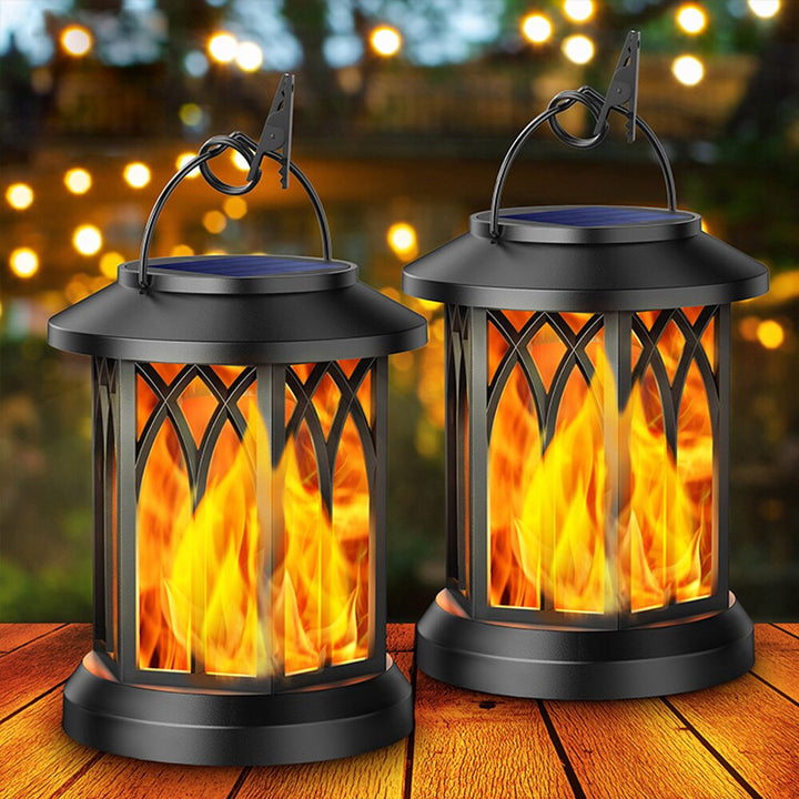 Stornfield | FlameGlow™ - Hanging Solar Flame Lantern (2 Pack)