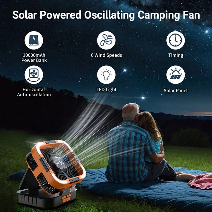 3 in 1 Solar Camping Fan | Stornfield