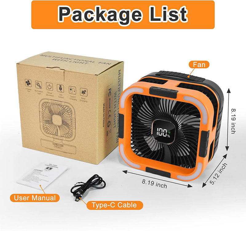 3 in 1 Solar Camping Fan | Stornfield