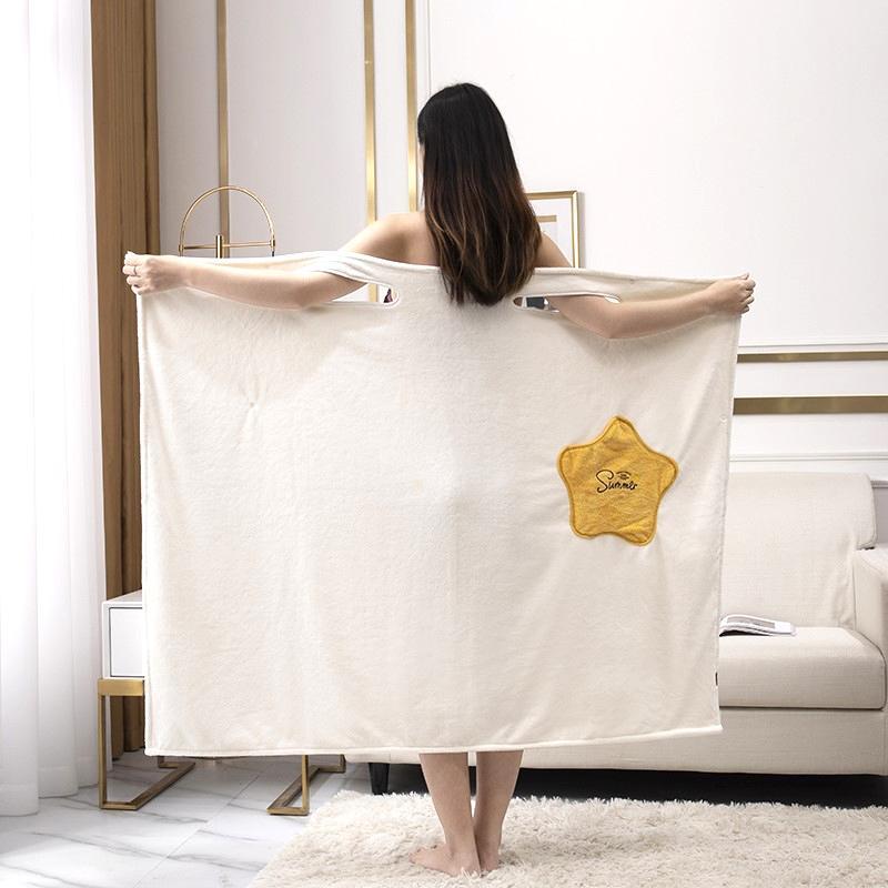 Women Quick Dry Wearable Microfiber plush Bathrobes | Stornfield