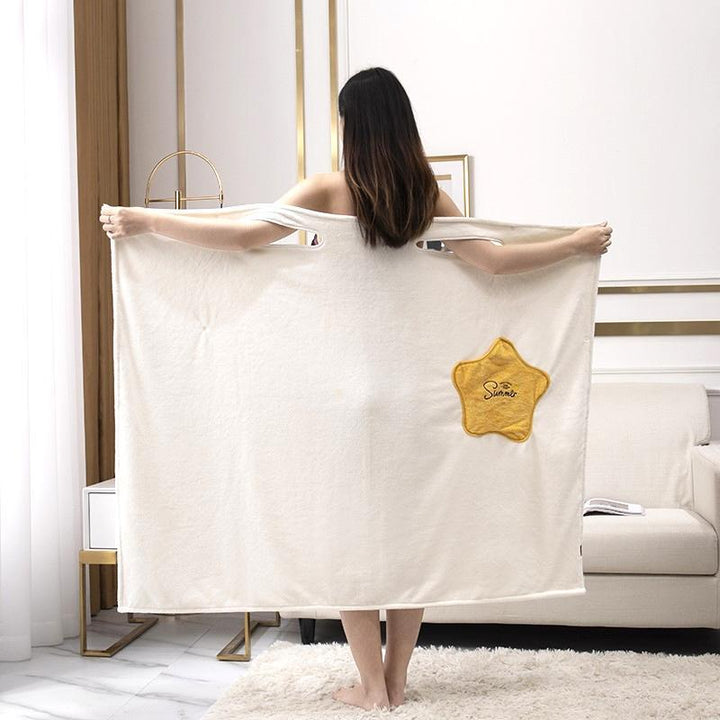 Women Quick Dry Wearable Microfiber plush Bathrobes | Stornfield
