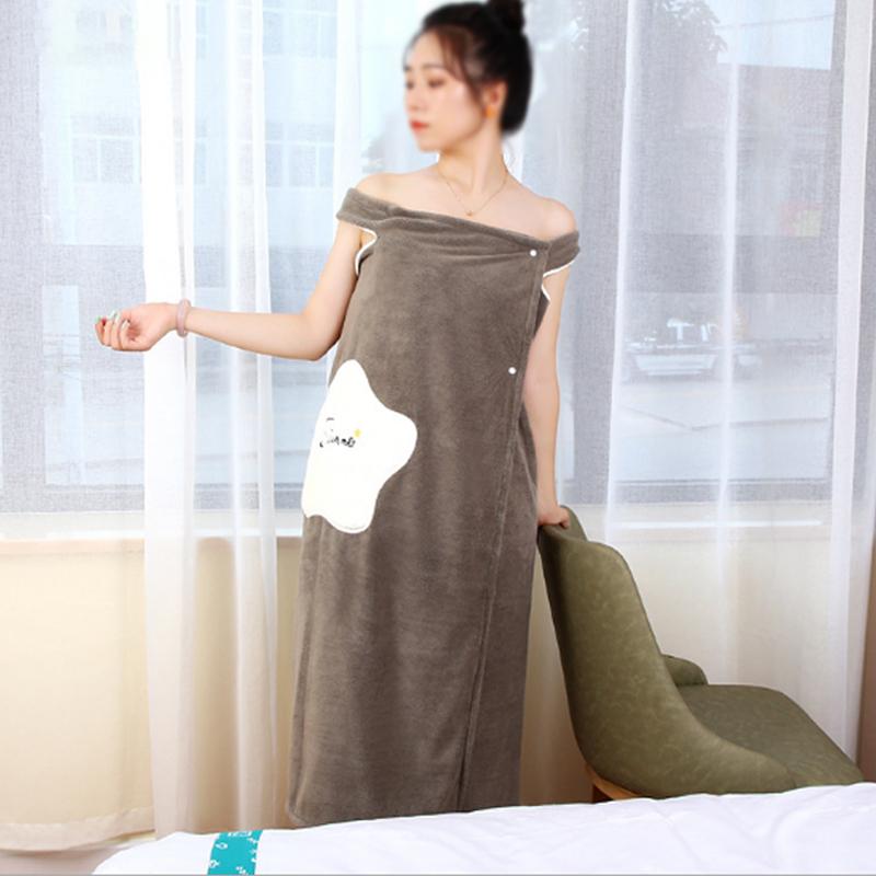 Women Quick Dry Wearable Microfiber plush Bathrobes | Stornfield