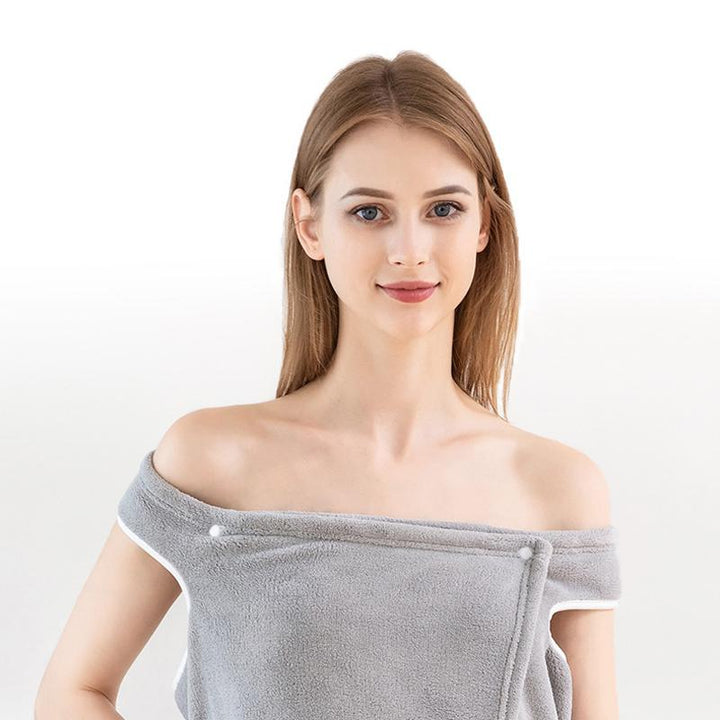 Women Quick Dry Wearable Microfiber plush Bathrobes | Stornfield