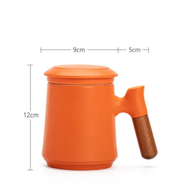 Stornfield | Japanese Ceramic Tea Cup Set with Tea Infuser and Lid, Handmade