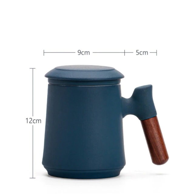 Stornfield | Japanese Ceramic Tea Cup Set with Tea Infuser and Lid, Handmade