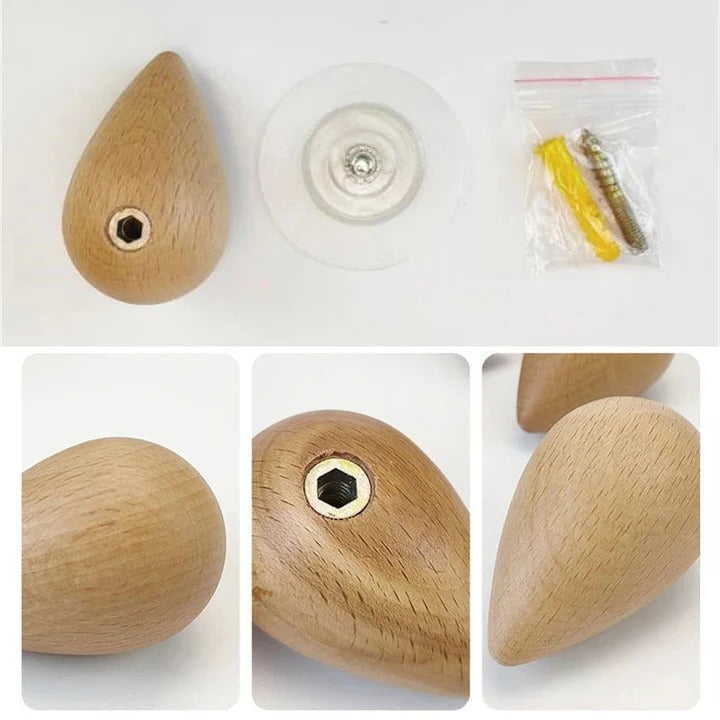 Stornfield | Beech Wood Water Drop Wall Coat Holder